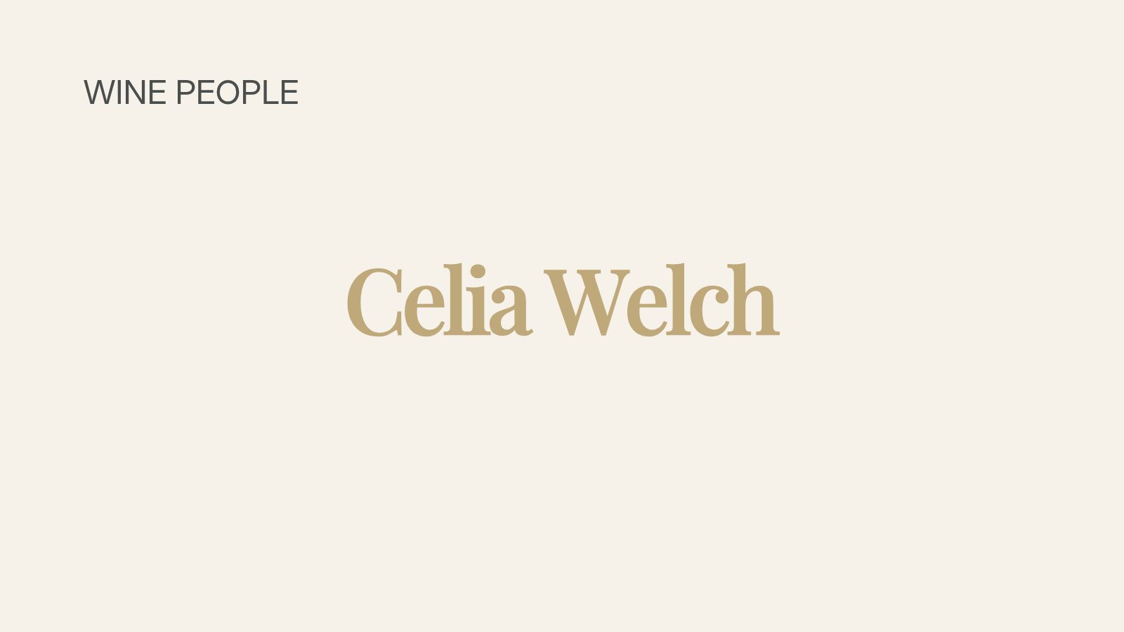 Wine People 시리즈 대표이미지 – 와인메이커 Celia Welch